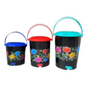 PEDAL BIN NATURAL / BLACK PRINTED